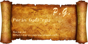 Perin György névjegykártya